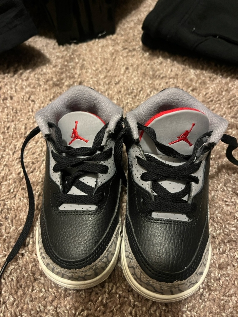 Jordan Kids Black, Gray & Red Low-Top Sneakers